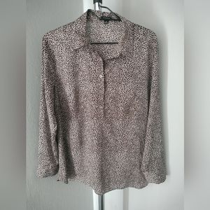 Ann Taylor Animal Print Blouse